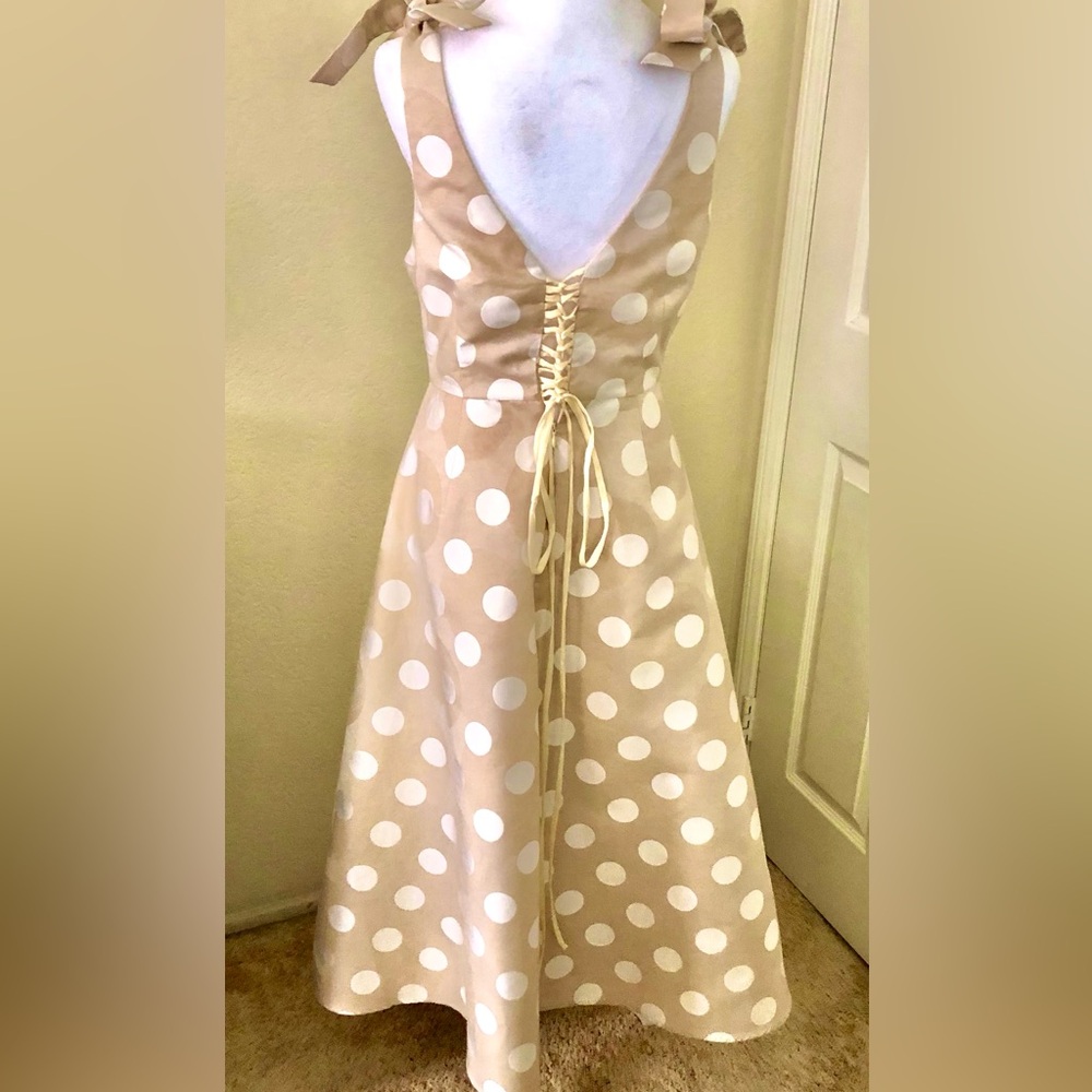 Adorable Backless w/Tie Up Polka Dot Dress - Picture 5 of 13